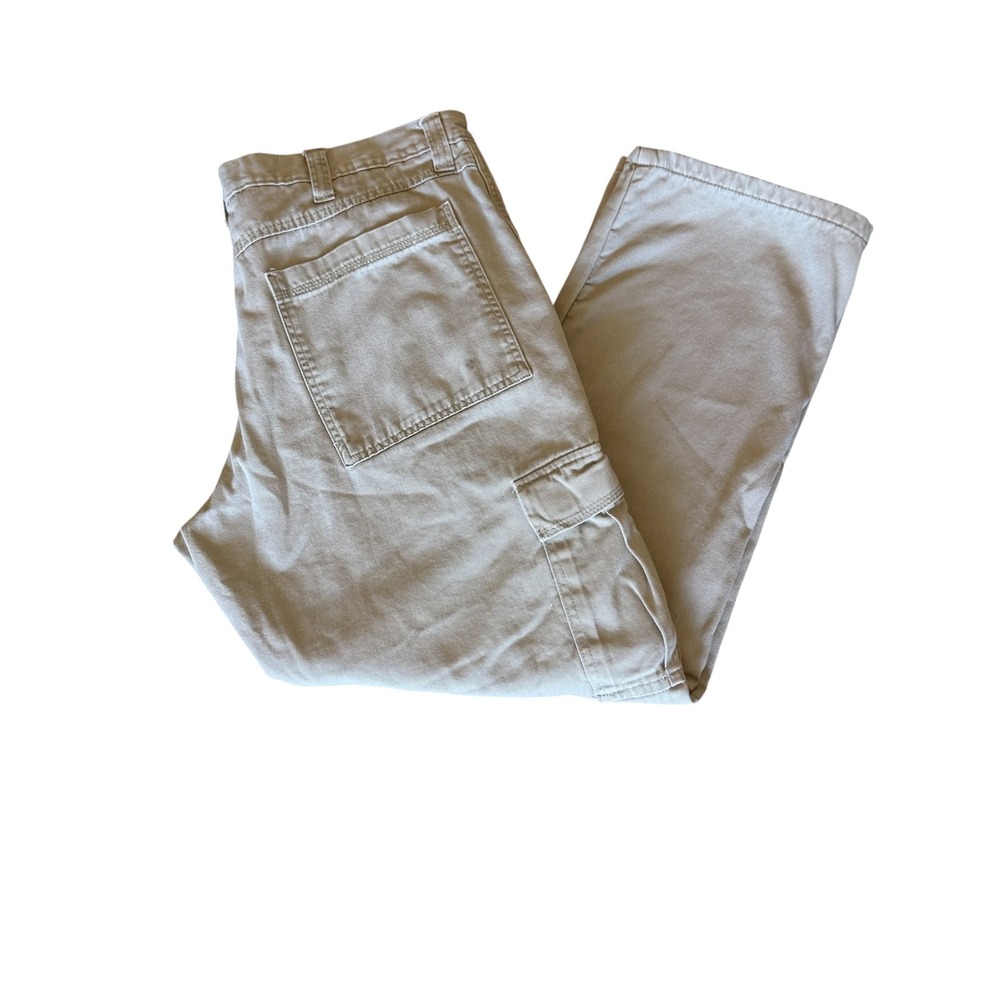 Wrangler Cargo Pants Men 36x30 Tan Khaki GUCFleece Lined Insulated Workwear